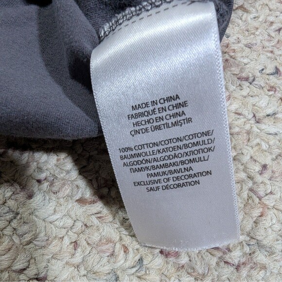 Polo Ralph Lauren T-Shirt Long Sleeve Cuffs YOUTH XL Charcoal Gray White Pony - Picture 5 of 9